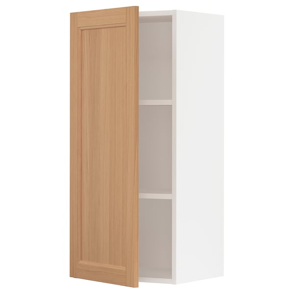 SEKTION Armoire murale, blanc/Vedhamn chêne, 18x15x40 "