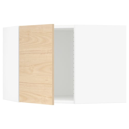 SEKTION Armoire murale d'angle, blanc/Askersund effet frêne clair, 26x15x20 "