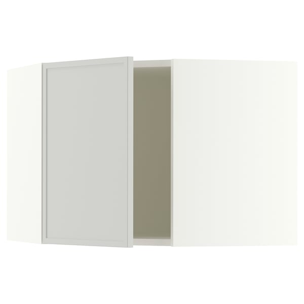 SEKTION Armoire murale d'angle, blanc/Aspudden gris clair, 26x15x20 "