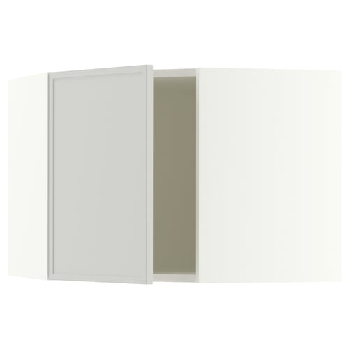 SEKTION Armoire murale d'angle, blanc/Aspudden gris clair, 26x15x20 "