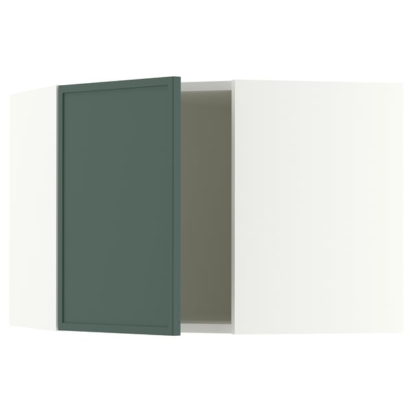 SEKTION Armoire murale d'angle, blanc/Aspudden gris-vert foncé, 26x15x20 "