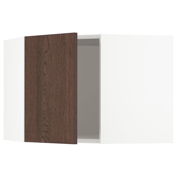 SEKTION Armoire murale d'angle, blanc/Sinarp brun, 26x15x20 "
