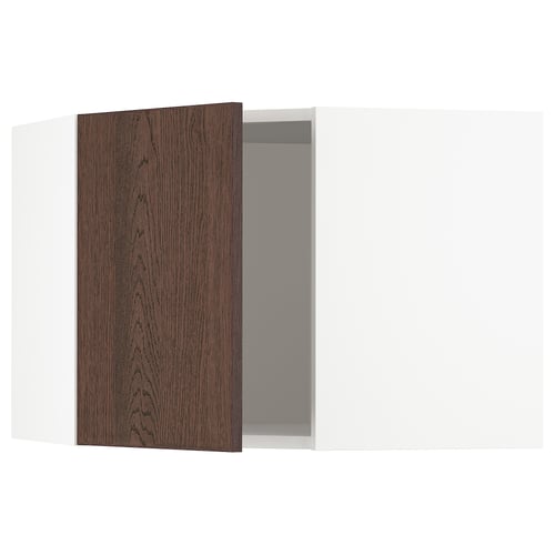 SEKTION Armoire murale d'angle, blanc/Sinarp brun, 26x15x20 "