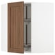 SEKTION Armoire murale d'angle+rgt pivot, blanc Enköping/brun effet noyer, 26x15x30 "