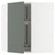 SEKTION Armoire murale d'angle+rgt pivot, blanc/Nickebo gris -vert mat, 26x15x30 "