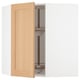 SEKTION Armoire murale d'angle+rgt pivot, blanc/Vedhamn chêne, 26x15x30 "