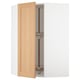 SEKTION Armoire murale d'angle+rgt pivot, blanc/Vedhamn chêne, 26x15x40 "