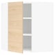 SEKTION Armoire murale d'angle+tablettes, blanc/Askersund effet frêne clair, 26x15x30 "