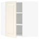 SEKTION Armoire murale d'angle+tablettes, blanc/Bodbyn blanc cassé, 26x15x30 "