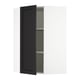 SEKTION Armoire murale d'angle+tablettes, blanc/Lerhyttan teinté noir, 26x15x40 "