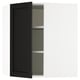 SEKTION Armoire murale d'angle+tablettes, blanc/Lerhyttan teinté noir, 26x15x30 "