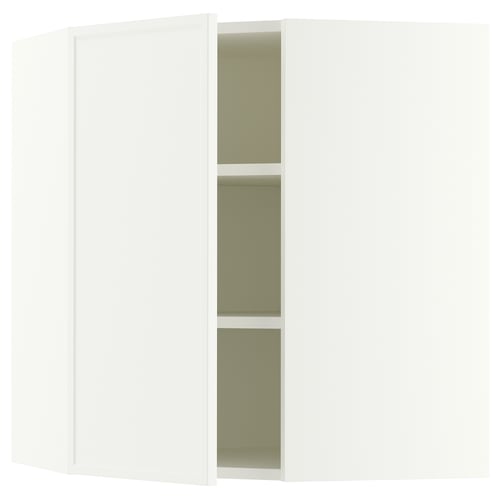 SEKTION Armoire murale d'angle+tblts, blanc/Aspudden blanc mat, 26x15x30 "