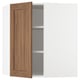 SEKTION Armoire murale d'angle+tblts, blanc Enköping/brun effet noyer, 26x15x30 "