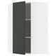 SEKTION Armoire murale d'angle+tblts, blanc/Havstorp vert profond, 26x15x40 "