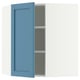 SEKTION Armoire murale d'angle+tblts, blanc/Lerhyttan bleu, 26x15x30 "