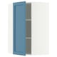 SEKTION Armoire murale d'angle+tblts, blanc/Lerhyttan bleu, 26x15x40 "