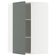 SEKTION Armoire murale d'angle+tblts, blanc/Nickebo gris -vert mat, 26x15x40 "