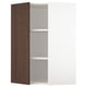 SEKTION Armoire murale d'angle+tblts, blanc/Sinarp brun, 26x15x40 "