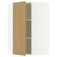 SEKTION Armoire murale d'angle+tblts, blanc/Sinarp chêne plaqué, 26x15x40 "
