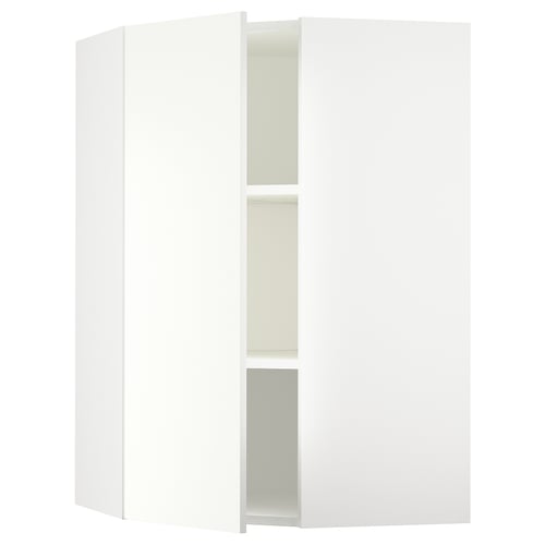 SEKTION Armoire murale d'angle+tblts, blanc/Vallstena blanc, 26x15x40 "