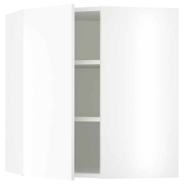 SEKTION Armoire murale d'angle+tblts, blanc/Vallstena blanc, 26x15x30 "