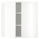 SEKTION Armoire murale d'angle+tblts, blanc/Vallstena blanc, 26x15x30 "