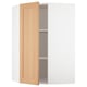 SEKTION Armoire murale d'angle+tblts, blanc/Vedhamn chêne, 26x15x40 "