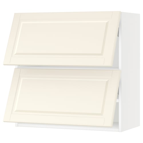 SEKTION Armoire murale horiz+2ptes, blanc/Bodbyn blanc cassé, 30x15x30 "