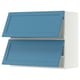 SEKTION Armoire murale horiz+2ptes, blanc/Lerhyttan bleu, 36x15x30 "