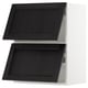 SEKTION Armoire murale horiz+2ptes, blanc/Lerhyttan teinté noir, 24x15x30 "