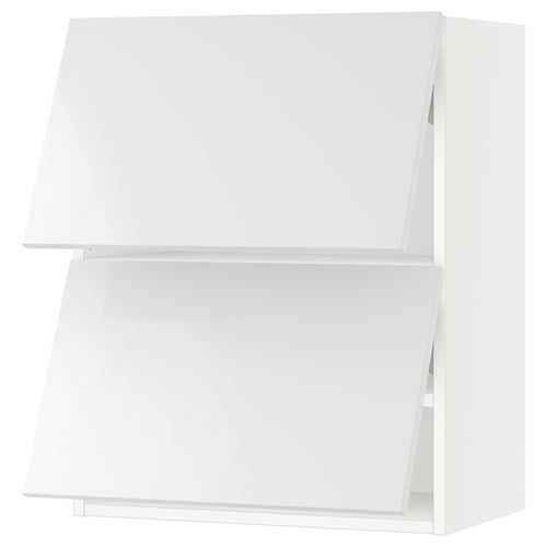 SEKTION Armoire murale horiz+2ptes, blanc/Ringhult blanc, 24x15x30 "