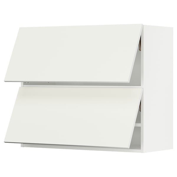 SEKTION Armoire murale horiz+2ptes, blanc/Vallstena blanc, 36x15x30 "