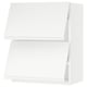 SEKTION Armoire murale horiz+2ptes, blanc/Voxtorp blanc mat, 24x15x30 "