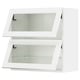SEKTION Armoire murale horiz+2ptes vit, blanc Enköping/blanc effet bois, 30x15x30 "