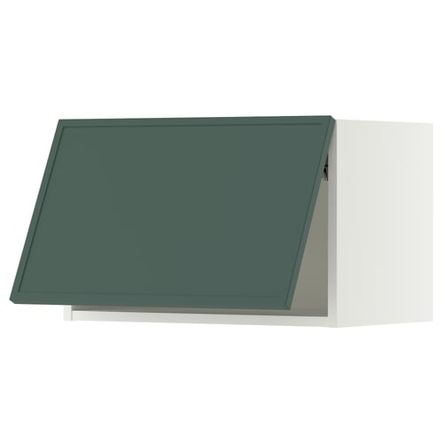 SEKTION Armoire murale horizontale, blanc/Aspudden gris-vert foncé, 24x15x15 "
