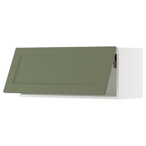 SEKTION Armoire murale horizontale, blanc/Axstad gris-vert, 36x15x15 "