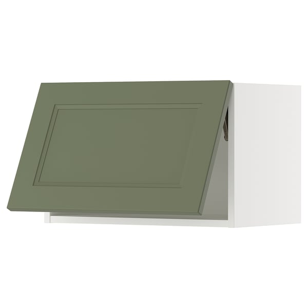 SEKTION Armoire murale horizontale, blanc/Axstad gris-vert, 24x15x15 "