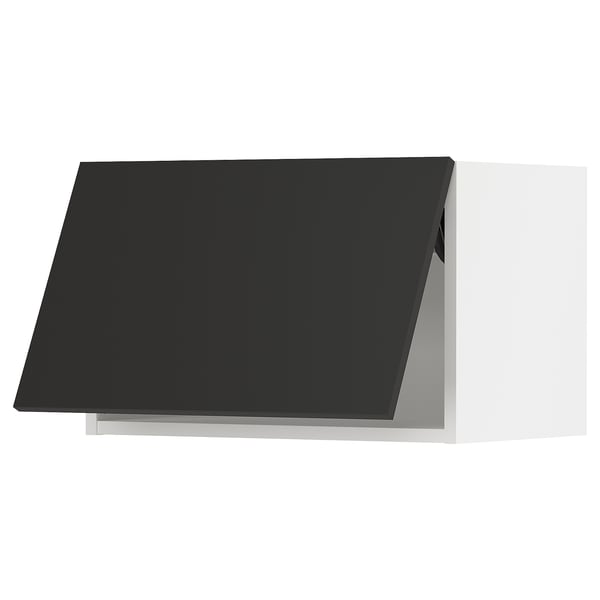 SEKTION Armoire murale horizontale, blanc/Nickebo anthracite mat, 24x15x15 "