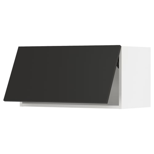 SEKTION Armoire murale horizontale, blanc/Nickebo anthracite mat, 30x15x15 "