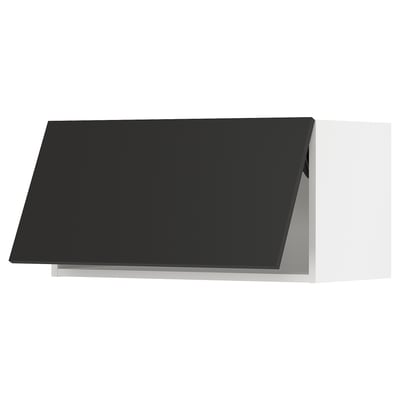 SEKTION Armoire murale horizontale, blanc/Nickebo anthracite mat, 30x15x15 "