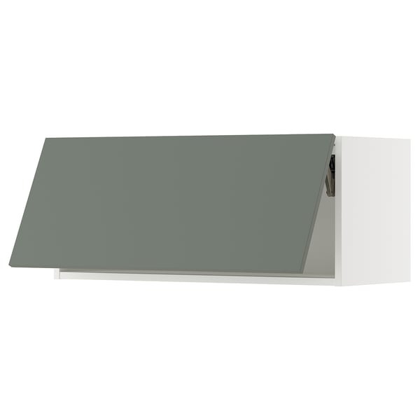 SEKTION Armoire murale horizontale, blanc/Nickebo gris -vert mat, 36x15x15 "