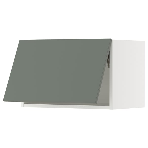 SEKTION Armoire murale horizontale, blanc/Nickebo gris -vert mat, 24x15x15 "