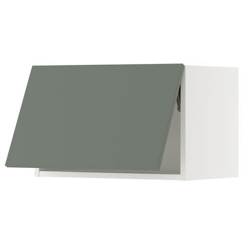 SEKTION Armoire murale horizontale, blanc/Nickebo gris -vert mat, 24x15x15 "