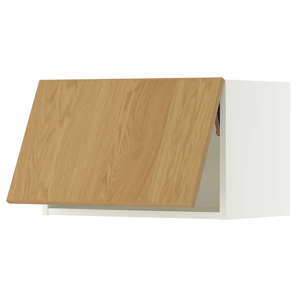 SEKTION Armoire murale horizontale, blanc/Sinarp chêne plaqué, 24x15x15 "