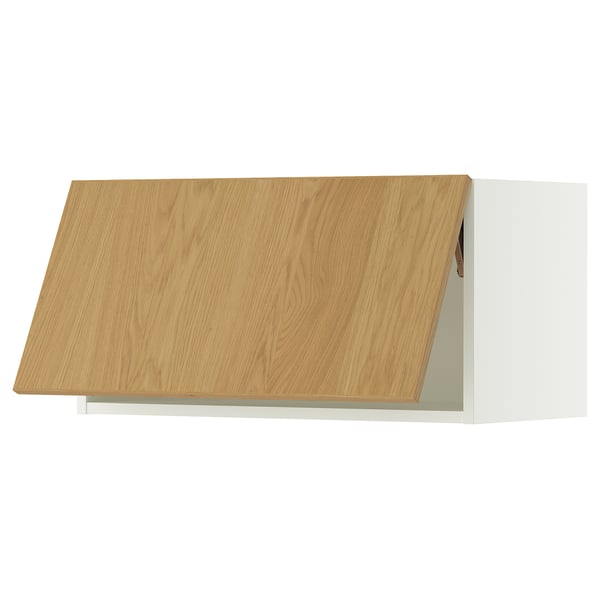 SEKTION Armoire murale horizontale, blanc/Sinarp chêne plaqué, 30x15x15 "
