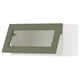 SEKTION Armoire murale horizontale vitrée, blanc/Axstad gris-vert, 30x15x15 "