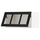 SEKTION Armoire murale horizontale vitrée, blanc/Lerhyttan teinté noir, 30x15x15 "