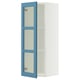 SEKTION Armoire murale porte vitrée, blanc/Lerhyttan bleu, 15x15x40 "