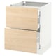 SEKTION / MAXIMERA Arm inf 2 faces/3 tiroirs, blanc/Askersund effet frêne clair, 24x24x30 "