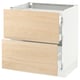 SEKTION / MAXIMERA Arm inf 2 faces/3 tiroirs, blanc/Askersund effet frêne clair, 30x24x30 "
